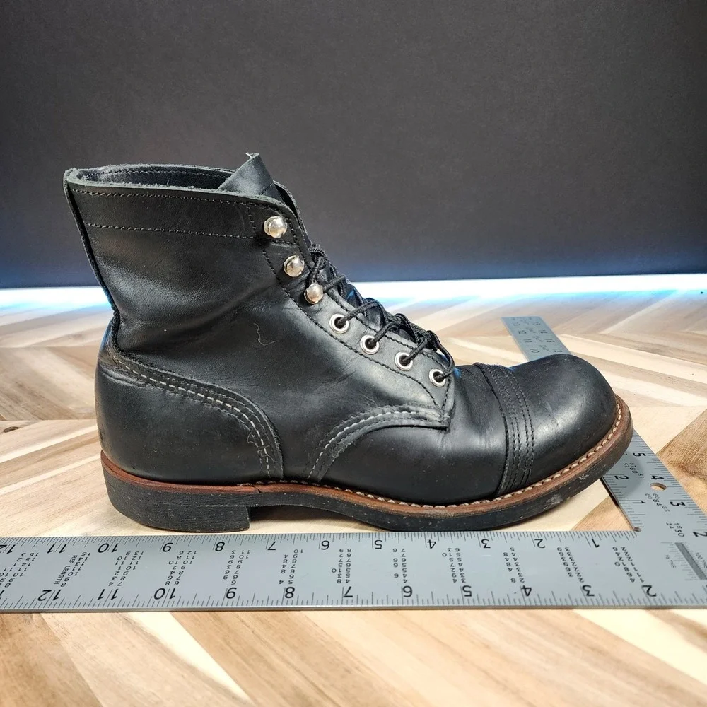 Red Wing Heritage 8114 Iron Ranger Leather Boots Mens 7 D Black Harness